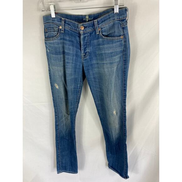 7 for all Mankind Josefina Skinny Boyfriend Jean size 26 - Picture 1 of 10